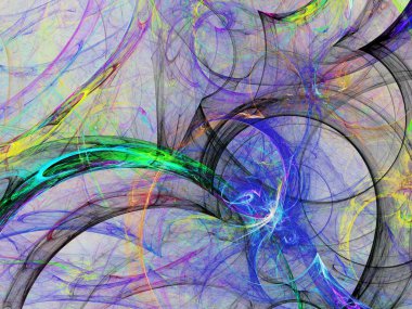 kaotik fraktal arka plan 3d render illüstrasyon soyut