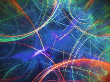 kaotik fraktal arka plan 3d render illüstrasyon soyut