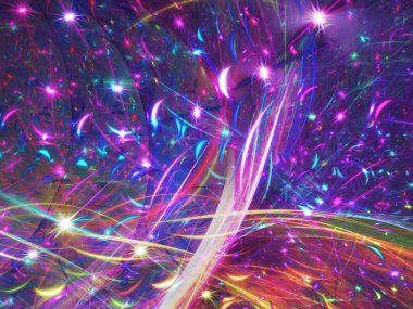 kaotik fraktal arka plan 3d render illüstrasyon soyut