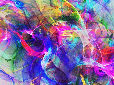 kaotik fraktal arka plan 3d render illüstrasyon soyut