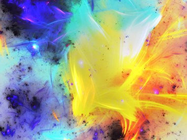 kaotik fraktal arka plan 3d render illüstrasyon soyut