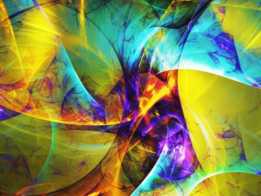 kaotik fraktal arka plan 3d render illüstrasyon soyut