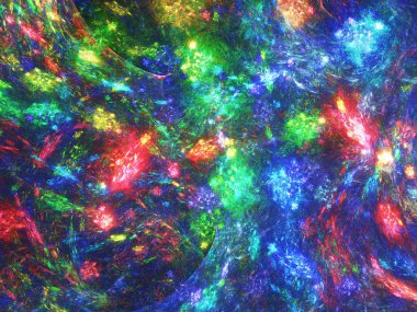 kaotik fraktal arka plan 3d render illüstrasyon soyut