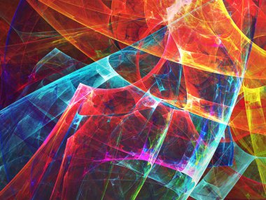 kaotik fraktal arka plan 3d render illüstrasyon soyut