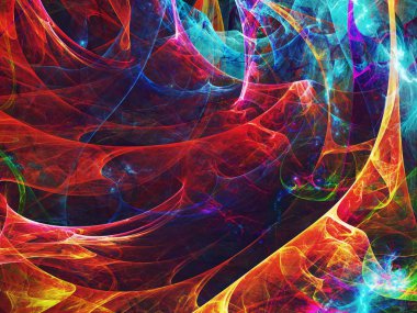 kaotik fraktal arka plan 3d render illüstrasyon soyut