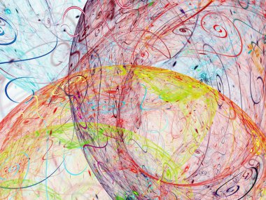 kaotik fraktal arka plan 3d render illüstrasyon soyut