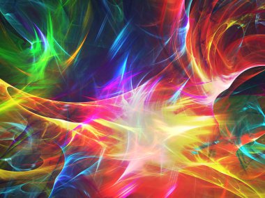 kaotik fraktal arka plan 3d render illüstrasyon soyut