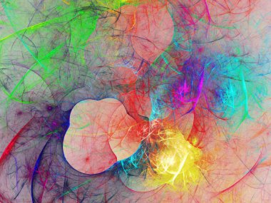 kaotik fraktal arka plan 3d render illüstrasyon soyut