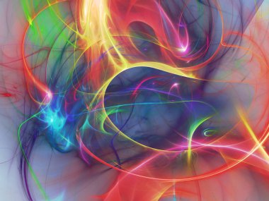 kaotik fraktal arka plan 3d render illüstrasyon soyut