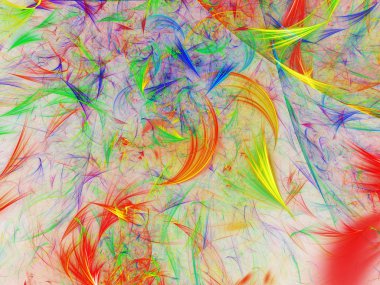 kaotik fraktal arka plan 3d render illüstrasyon soyut