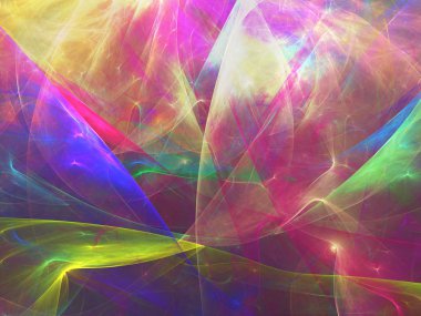 kaotik fraktal arka plan 3d render illüstrasyon soyut