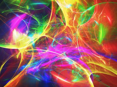 kaotik fraktal arka plan 3d render illüstrasyon soyut