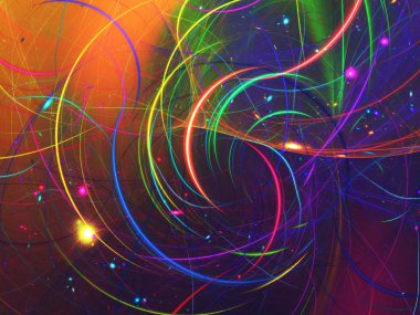 kaotik fraktal arka plan 3d render illüstrasyon soyut