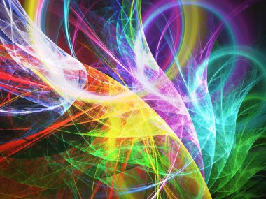 kaotik fraktal arka plan 3d render illüstrasyon soyut