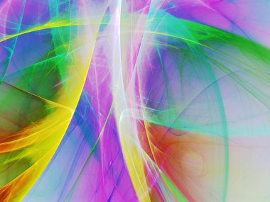 kaotik fraktal arka plan 3d render illüstrasyon soyut