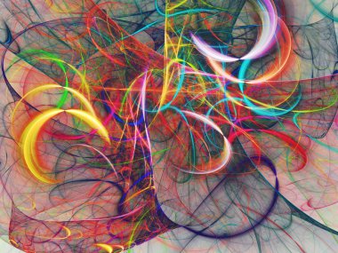 kaotik fraktal arka plan 3d render illüstrasyon soyut