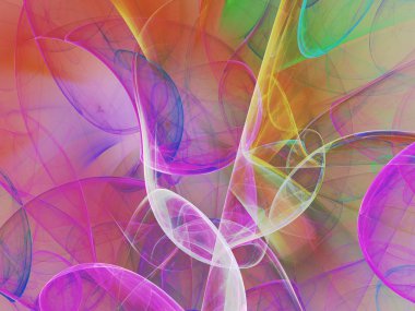 kaotik fraktal arka plan 3d render illüstrasyon soyut