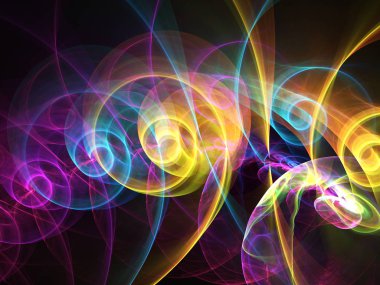 kaotik fraktal arka plan 3d render illüstrasyon soyut