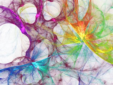 kaotik fraktal arka plan 3d render illüstrasyon soyut