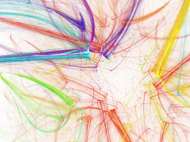 kaotik fraktal arka plan 3d render illüstrasyon soyut