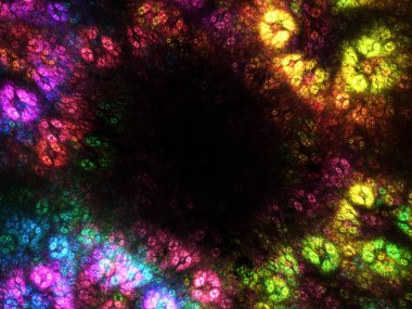 kaotik fraktal arka plan 3d render illüstrasyon soyut