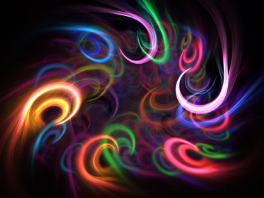 kaotik fraktal arka plan 3d render illüstrasyon soyut