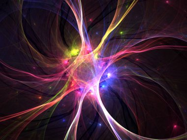 kaotik fraktal arka plan 3d render illüstrasyon soyut