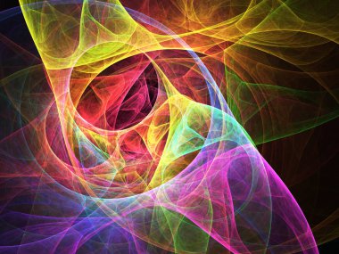 kaotik fraktal arka plan 3d render illüstrasyon soyut