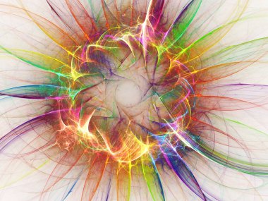 kaotik fraktal arka plan 3d render illüstrasyon soyut