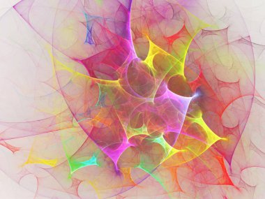 kaotik fraktal arka plan 3d render illüstrasyon soyut