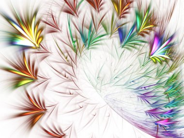 kaotik fraktal arka plan 3d render illüstrasyon soyut