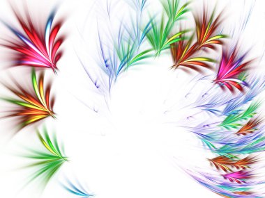 kaotik fraktal arka plan 3d render illüstrasyon soyut