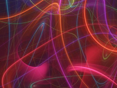 kaotik fraktal arka plan 3d render illüstrasyon soyut