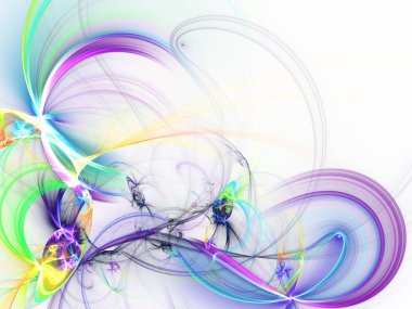 kaotik fraktal arka plan 3d render illüstrasyon soyut