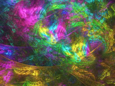 kaotik fraktal arka plan 3d render illüstrasyon soyut