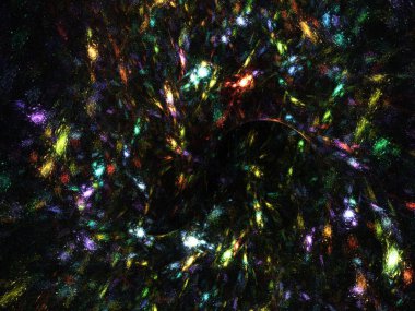 kaotik fraktal arka plan 3d render illüstrasyon soyut