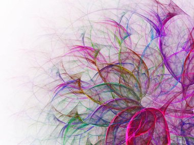 kaotik fraktal arka plan 3d render illüstrasyon soyut