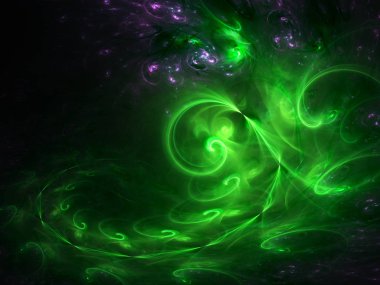 kaotik fraktal arka plan 3d render illüstrasyon soyut