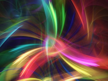 kaotik fraktal arka plan 3d render illüstrasyon soyut