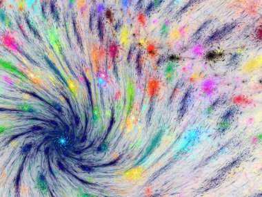 kaotik fraktal arka plan 3d render illüstrasyon soyut