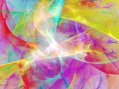 kaotik fraktal arka plan 3d render illüstrasyon soyut