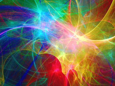 kaotik fraktal arka plan 3d render illüstrasyon soyut