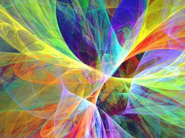 kaotik fraktal arka plan 3d render illüstrasyon soyut