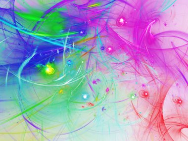 kaotik fraktal arka plan 3d render illüstrasyon soyut