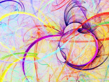 kaotik fraktal arka plan 3d render illüstrasyon soyut