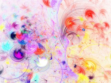 kaotik fraktal arka plan 3d render illüstrasyon soyut