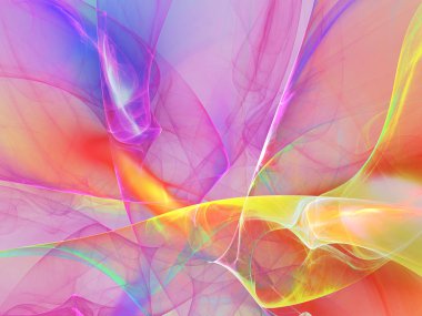 kaotik fraktal arka plan 3d render illüstrasyon soyut