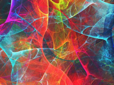 kaotik fraktal arka plan 3d render illüstrasyon soyut