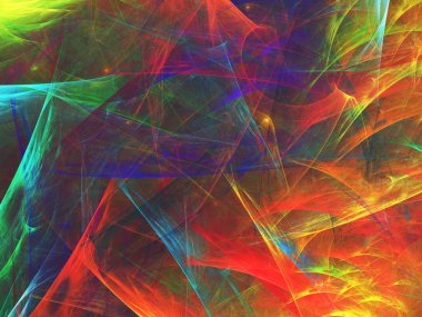 kaotik fraktal arka plan 3d render illüstrasyon soyut