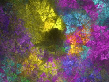 kaotik fraktal arka plan 3d render illüstrasyon soyut